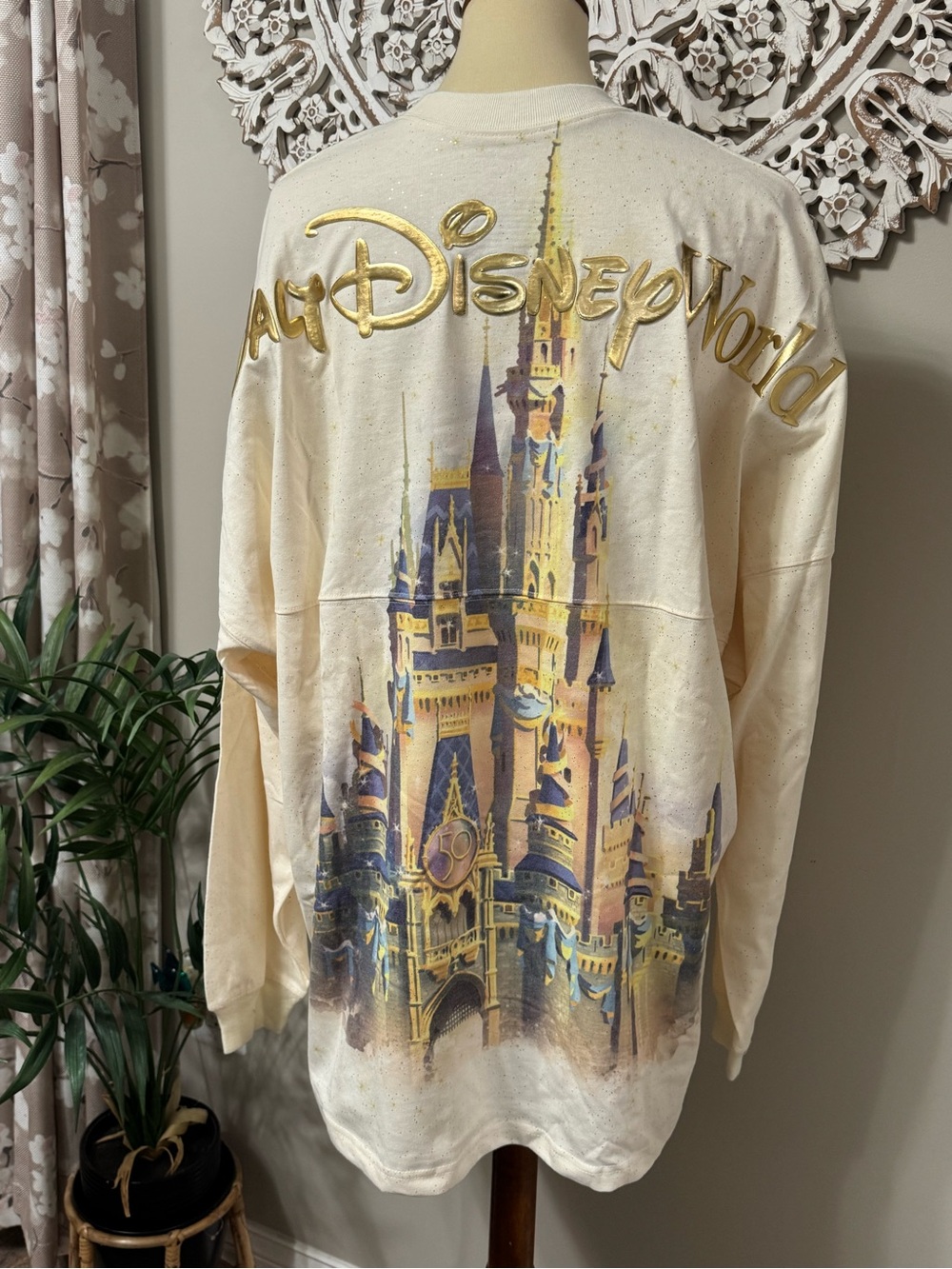 Walt Disney World 50th Anniversary Cinderella Castle Spirit Jersey Shirt Sz XL
